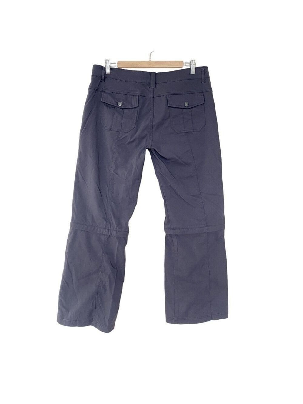 Prana Monarch Convertible Pants Grey Sz 12 Short Inseam - Picture 6 of 16